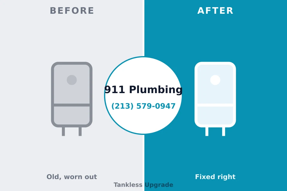 Before and after: plumbing company Kings Park, NY